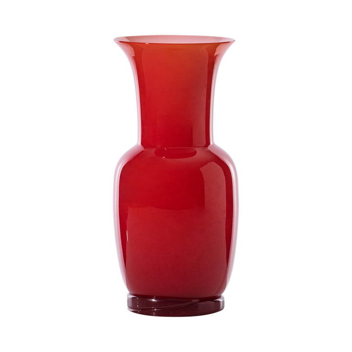 Opalino Glass Vase in Red, Small