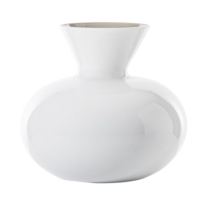 Idria Glass Vase in Milk White / Grey