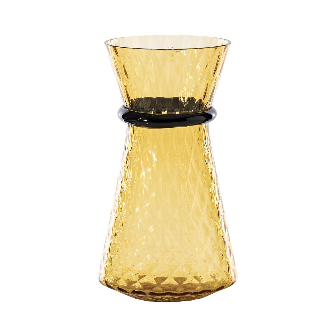 Tiara Glass Vase in Amber / Horizon, Small