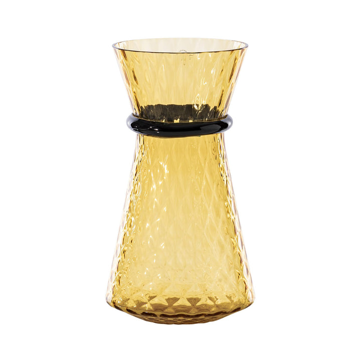 Tiara Glass Vase in Amber / Horizon, Small