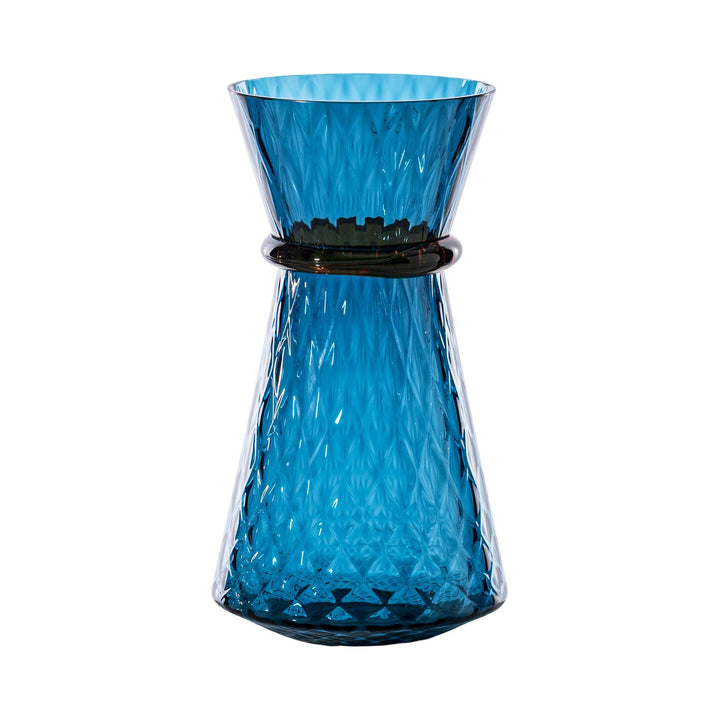 Tiara Glass Vase in Horizon / Amber, Small