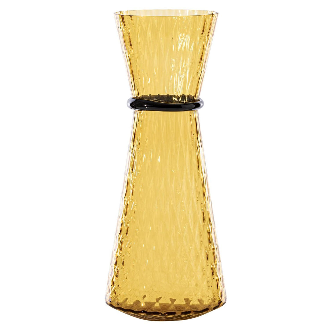 Tiara Glass Vase in Amber / Horizon, Large