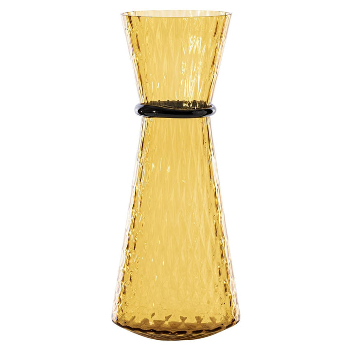 Tiara Glass Vase in Amber / Horizon, Large