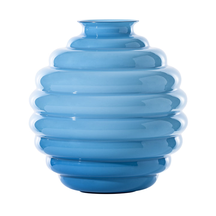 Deco Vase by Venini, Small size, Glossy Iceberg