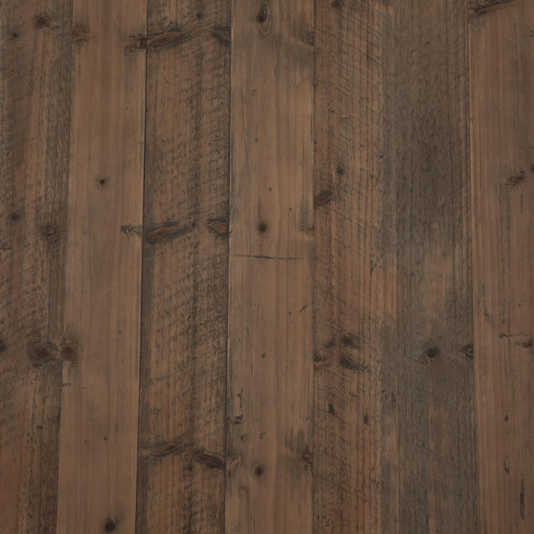 Close-up of the waxed bleached reclaimed pine finish on the Otto Dining Table