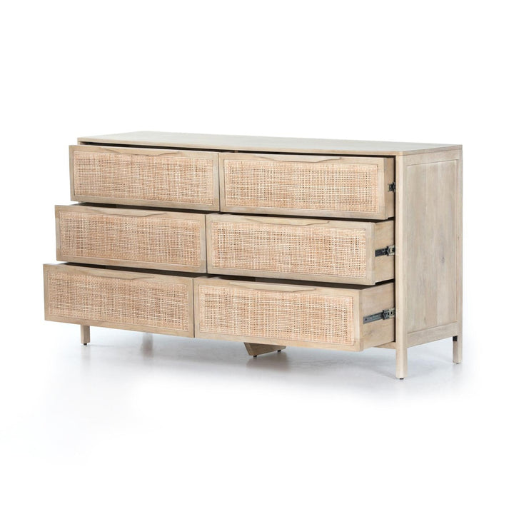 Sydney 6-Drawer Dresser with drawers open