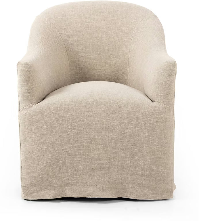 Cove Dining Chair With Casters - Bergamo Canvas