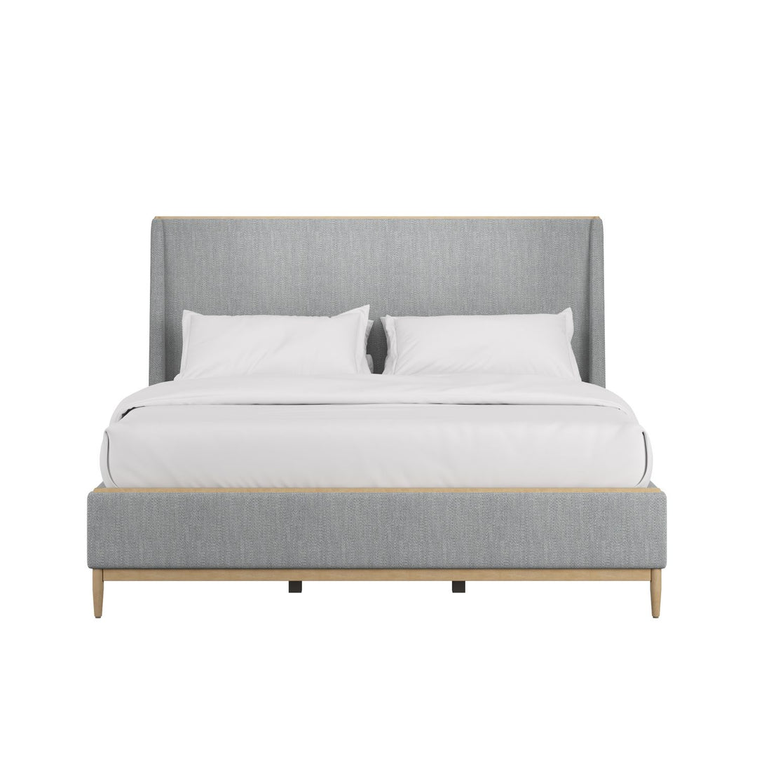 Loft King Upholstered Bed — Natural Maple