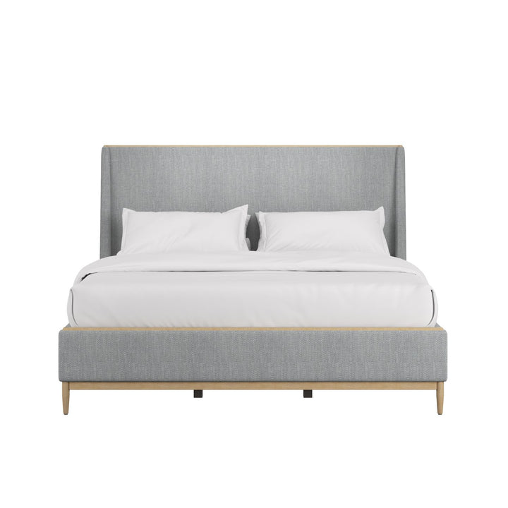 Loft King Upholstered Bed — Natural Maple