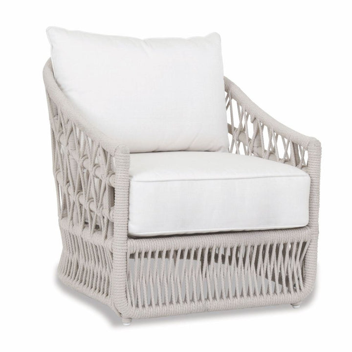Outdoor Lounge Chairs Dana Rope Club Chair in Linen Canvas w/ Self Welt