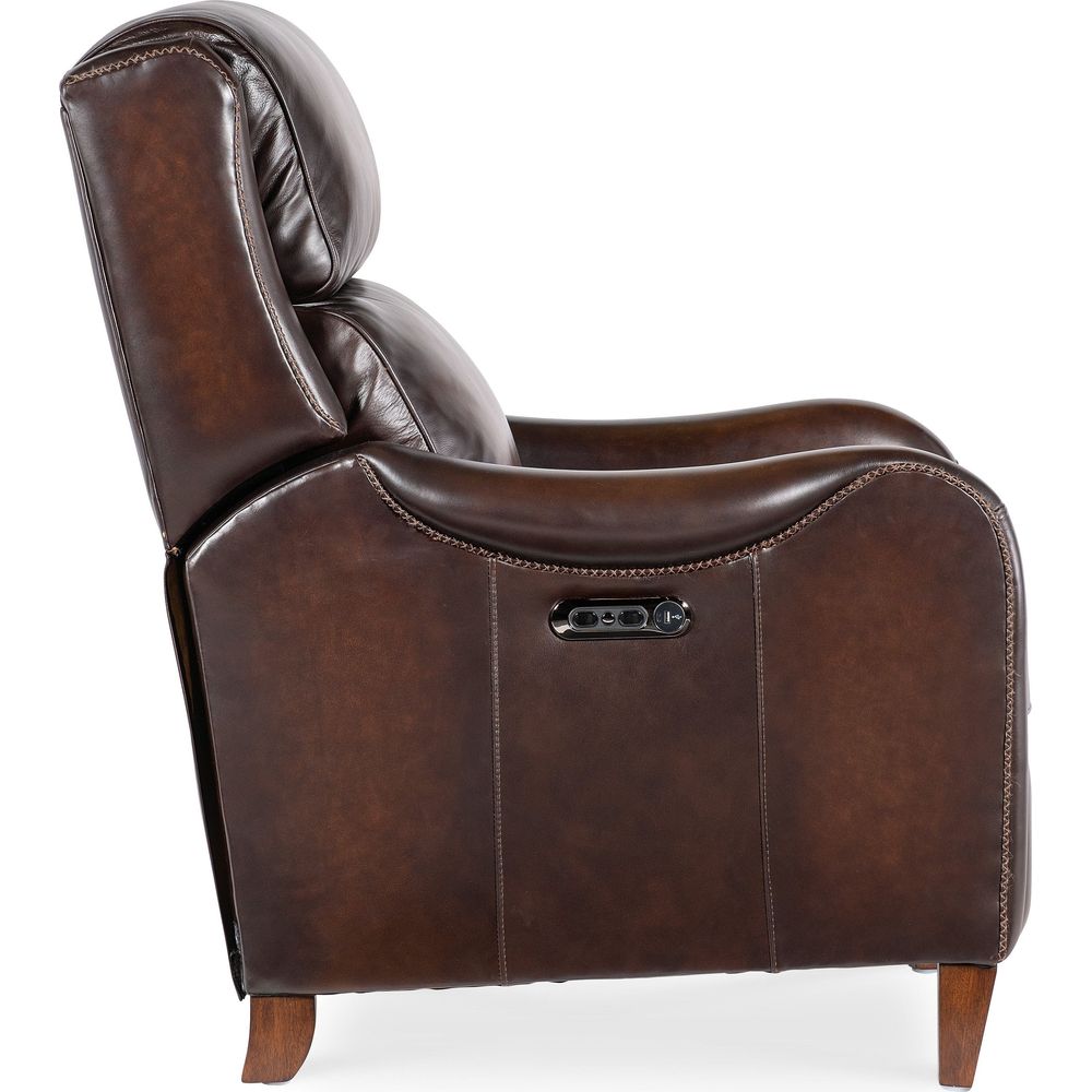 Carrington Power Recliner w/Power Headrest - Dark Brown