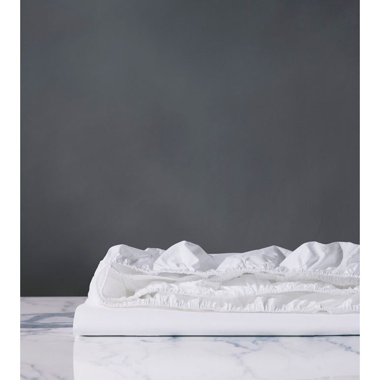 Bedding: Sheets Echo Percale Fitted Sheet in White
