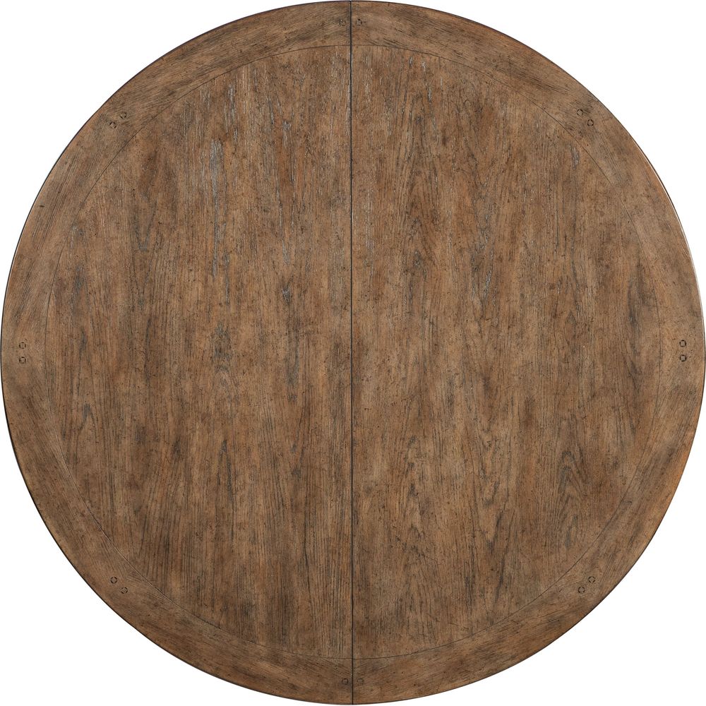 Americana Round Pedestal Dining Table with 1-22in Leaf - Whites/Creams/Beiges