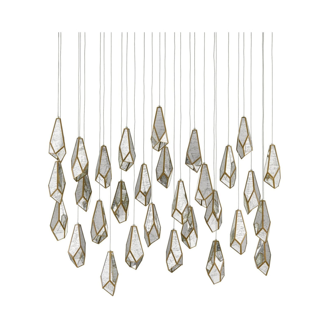 Glace Mirror 30-Light Linear Multi-Drop Pendant