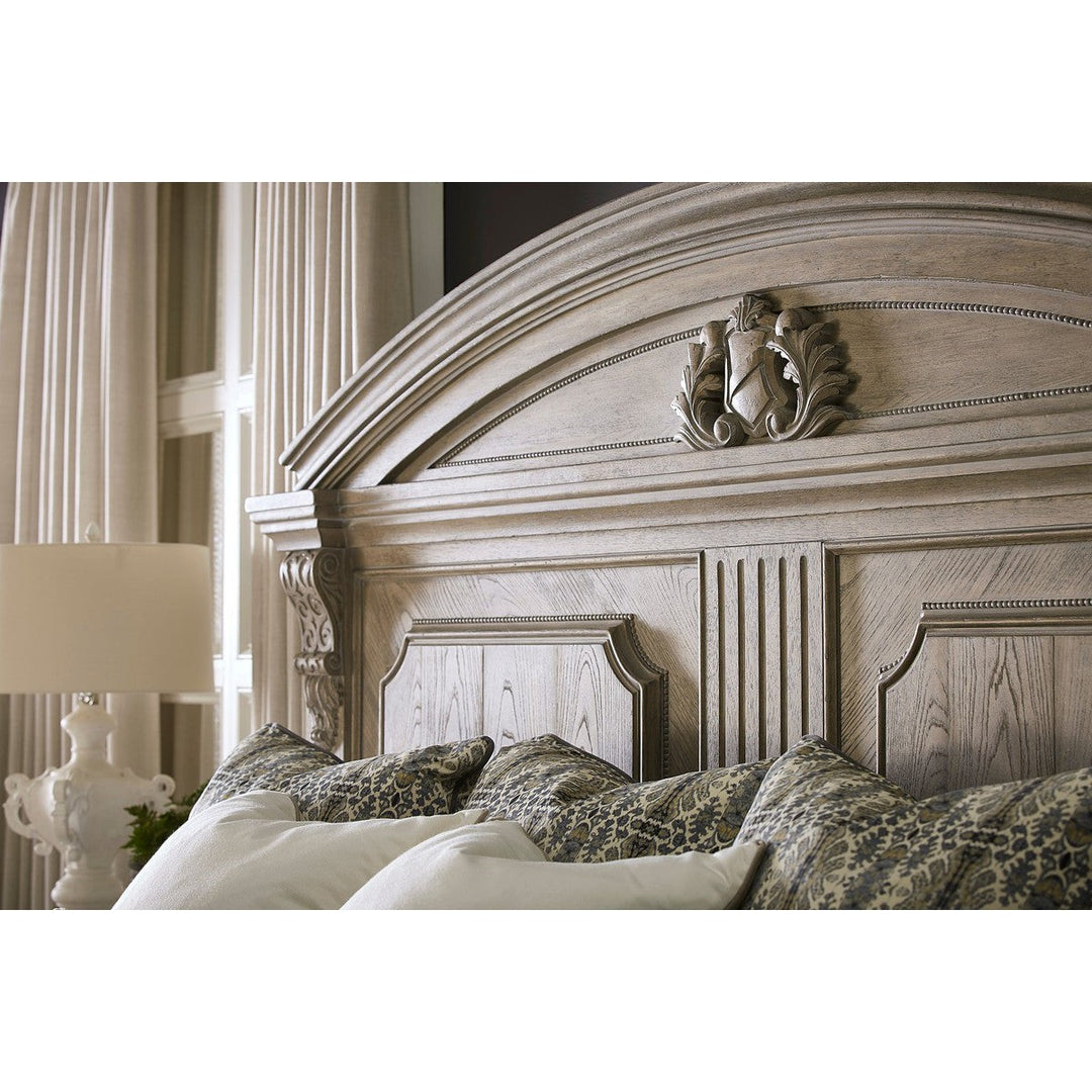 Arch Salvage King Chambers Panel Bed - Brown, Grey