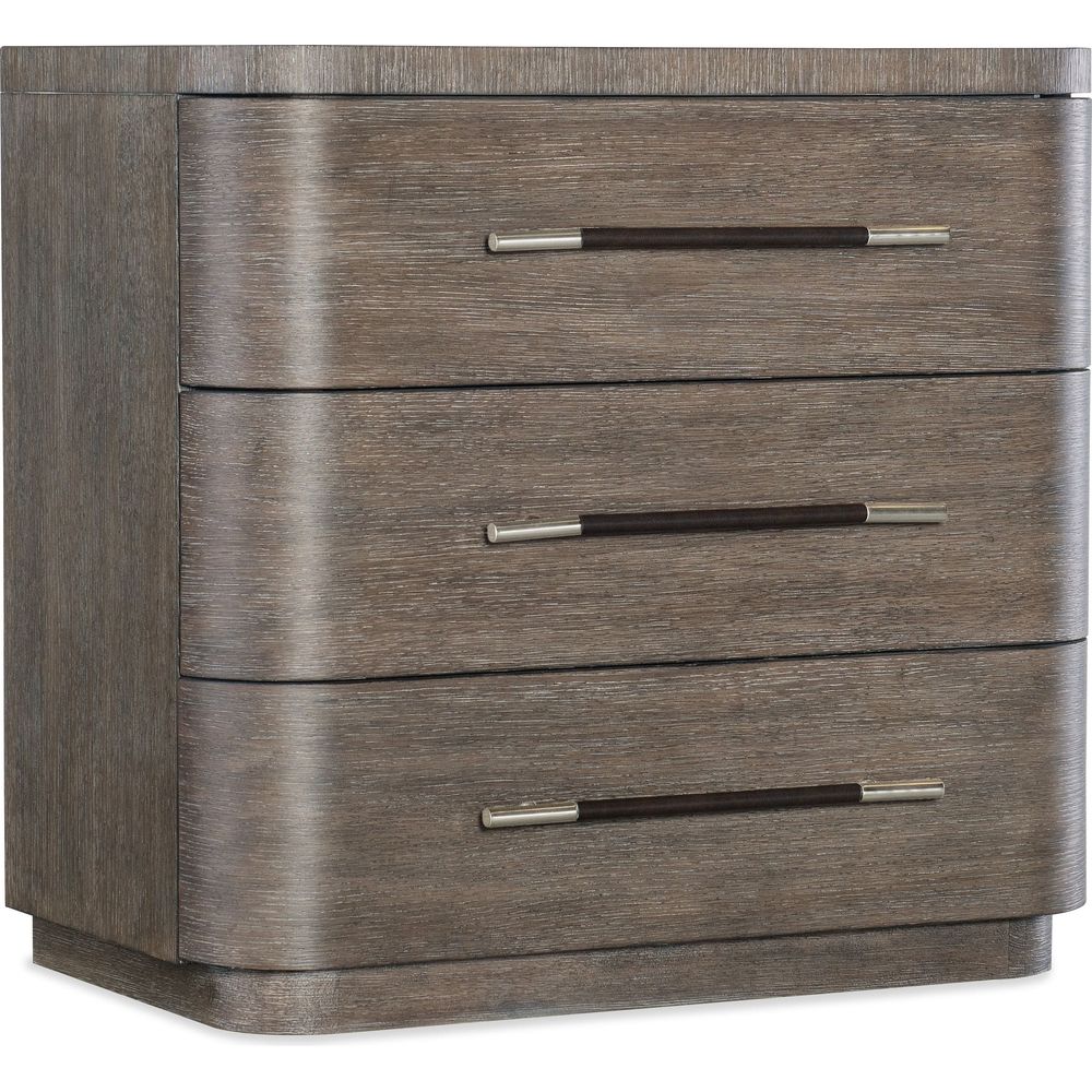 Nightstands Modern Mood Three Drawer Nightstand - Dark Wood