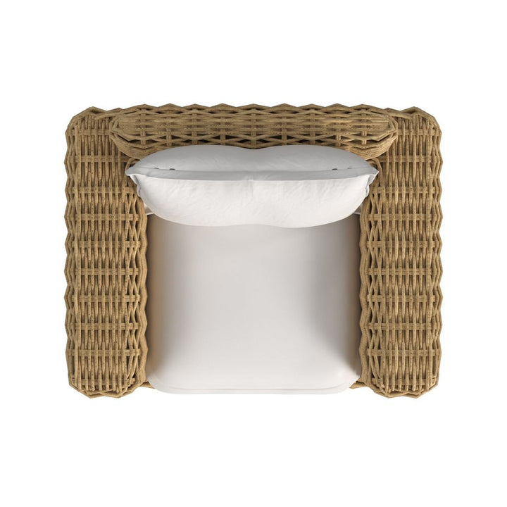 Playa Oversized Swivel Club Chair in Soothe Pearl w/ Flange Welt
