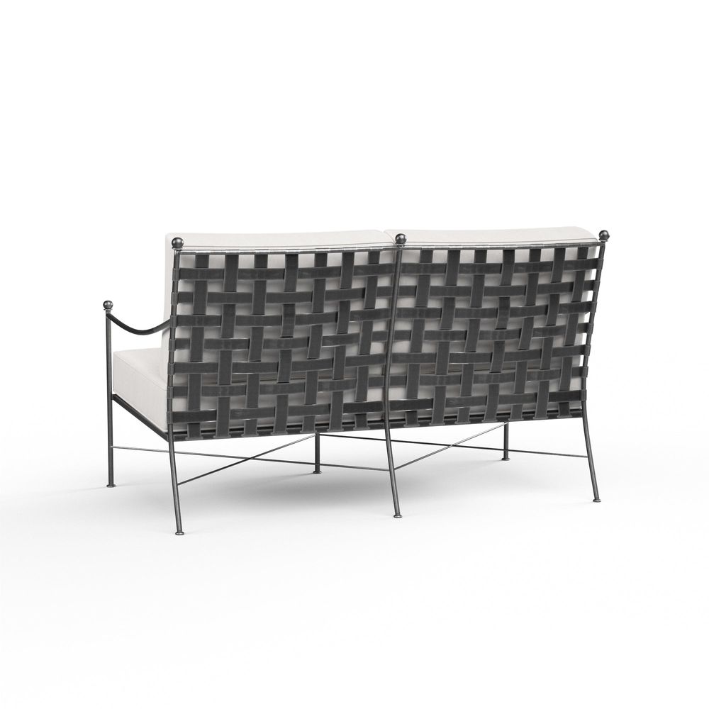 Outdoor Sofas and Sectionals Provence Loveseat in Canvas Flax w/ Self Welt