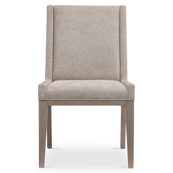 Linea Side Chair in Cerused Greige Finish
