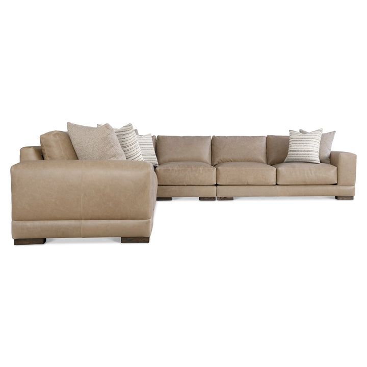 Lars Leather 5-Piece Sectional