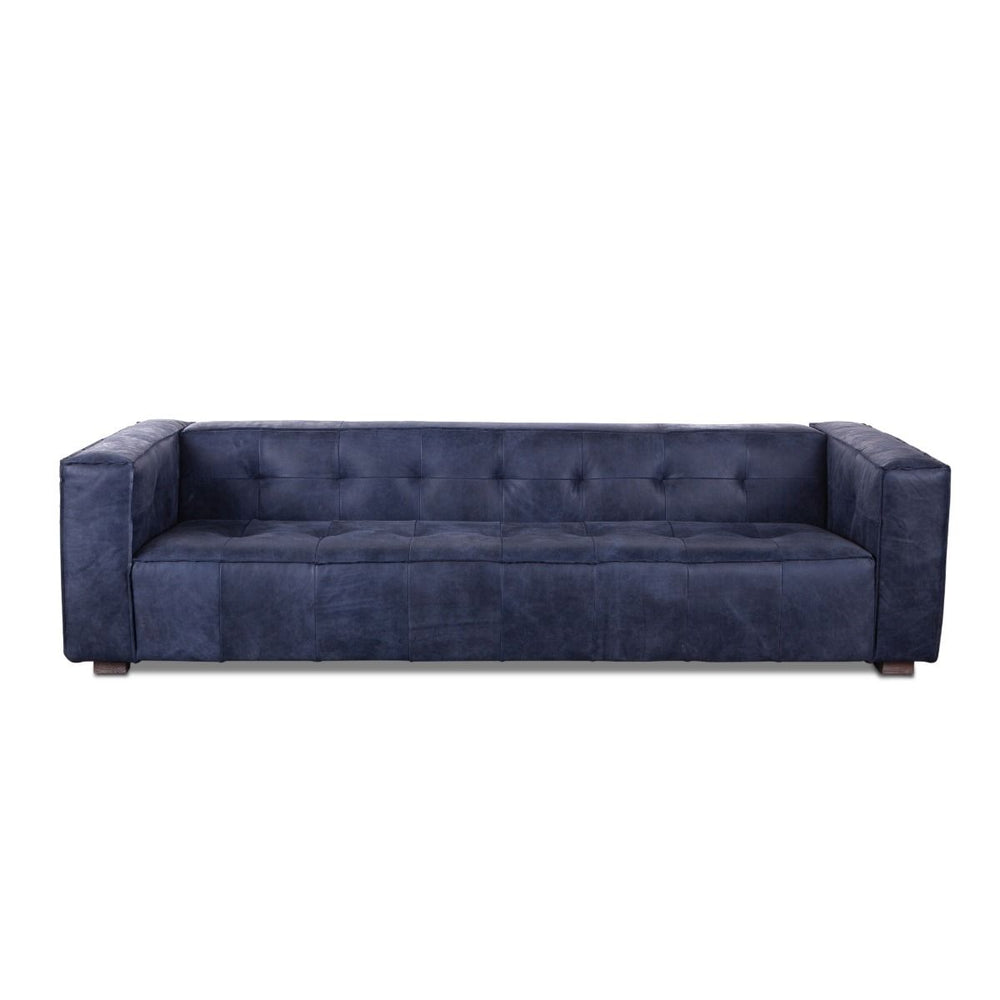Milano 106" Italian Blue Leather Sofa-Home Trends & Designs-HOMETD-G201-34004-493-Sofas-2-France and Son