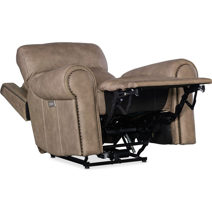 Lounge Chairs: Recliners Duncan Power Recliner with Power Headrest & Lumbar - Brown