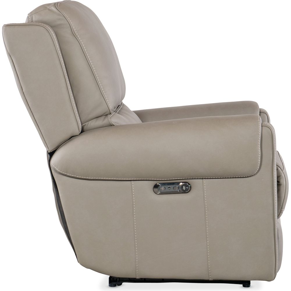 Somers Power Recliner with Power Headrest - Grey