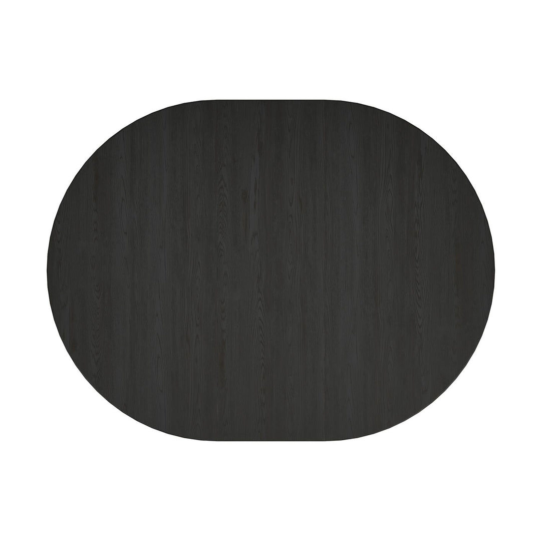 Atrium Round Dining Table — hand rubbed black with undertones of brown