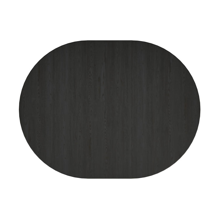 Atrium Round Dining Table — hand rubbed black with undertones of brown