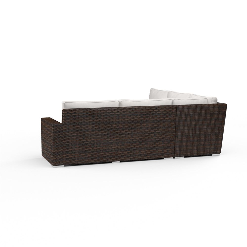 Outdoor Sofas and Sectionals Montecito Sectional in Canvas Flax w/ Self Welt