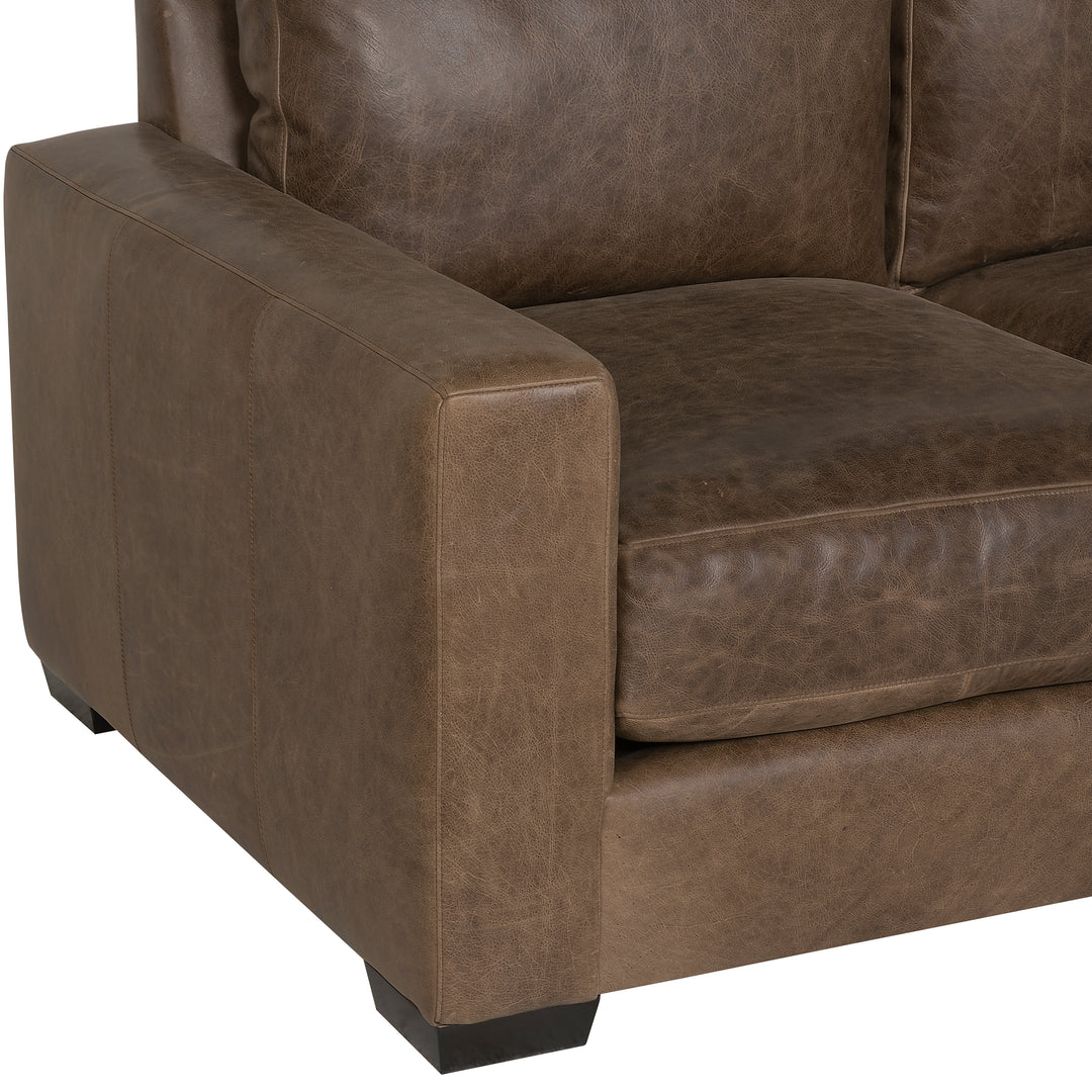 Dawkins Leather Loveseat Sofa
