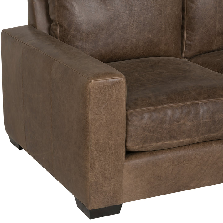 Dawkins Leather Loveseat Sofa