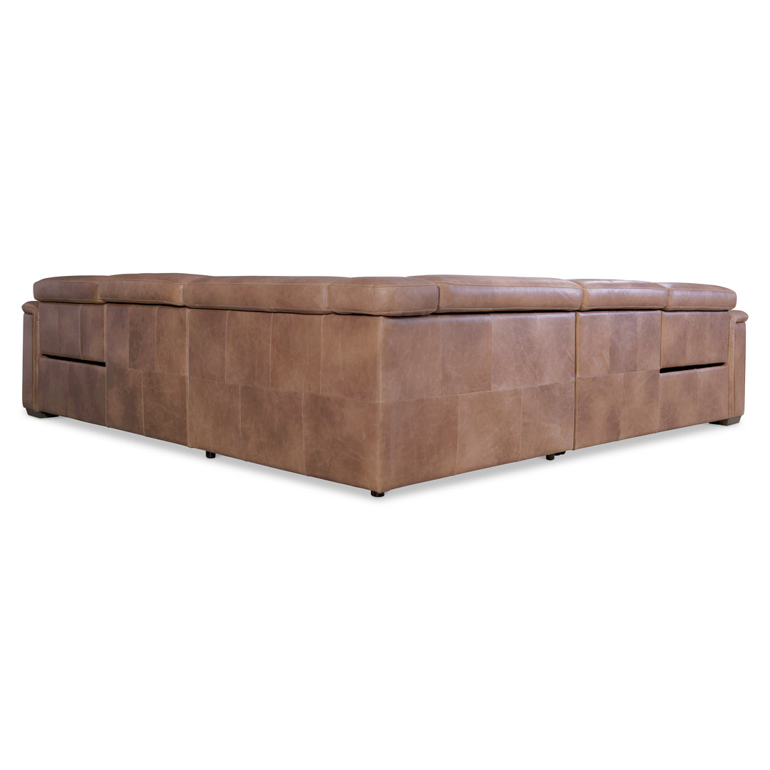 Lioni Leather 3-Piece Power Motion Sectional Recliner