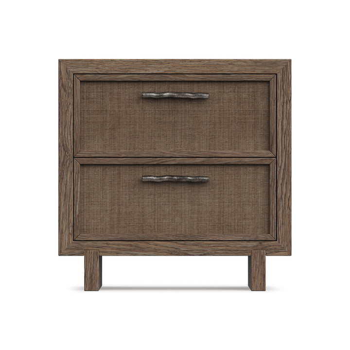 Casa Paros Nightstand with Woven Drawer Front