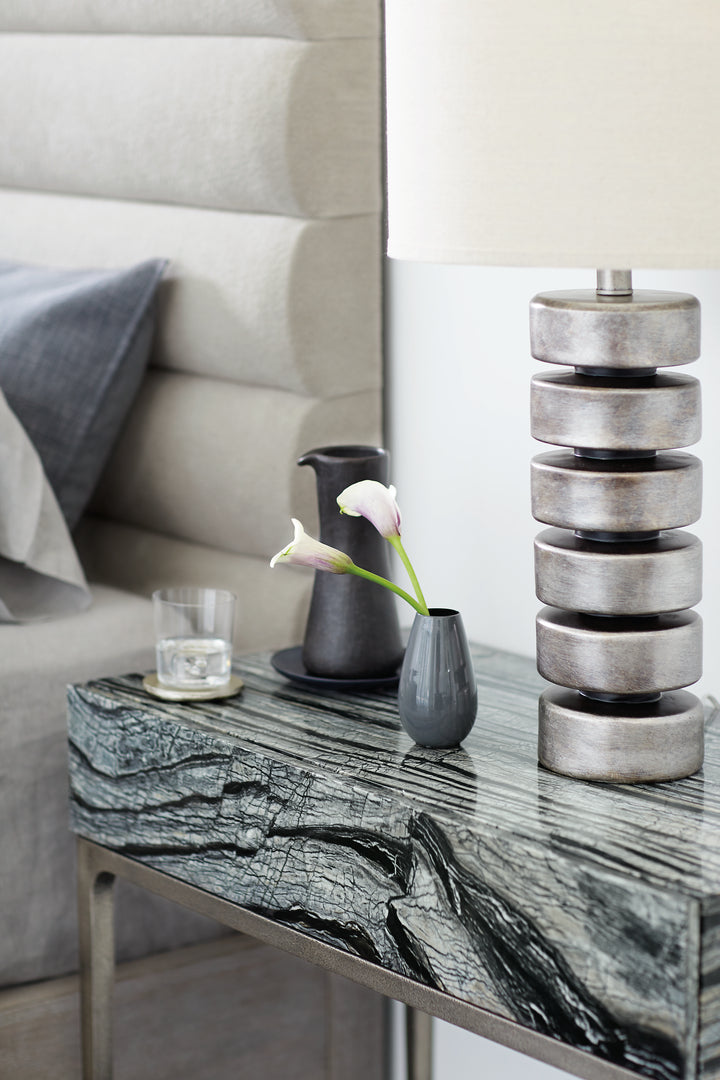Linea Black Marble Nightstand