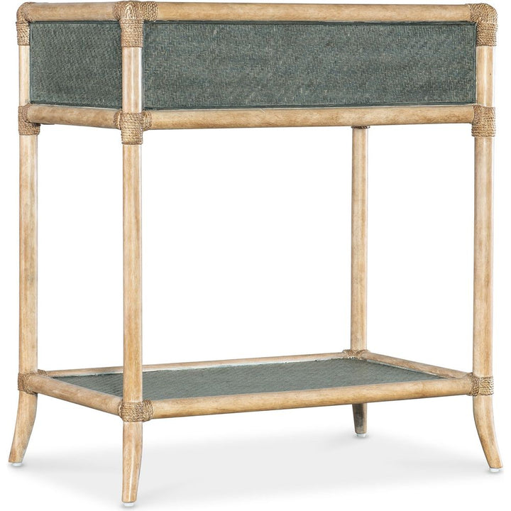 Retreat Pole Rattan Bedside Table - Blues