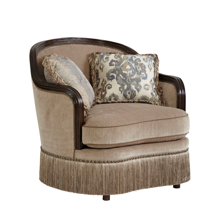 Giovanna Azure Matching Chair - Brown, Grey