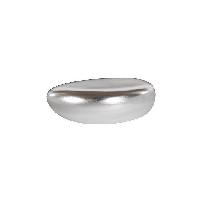 River Stone Coffee Table - Small Silver Leaf