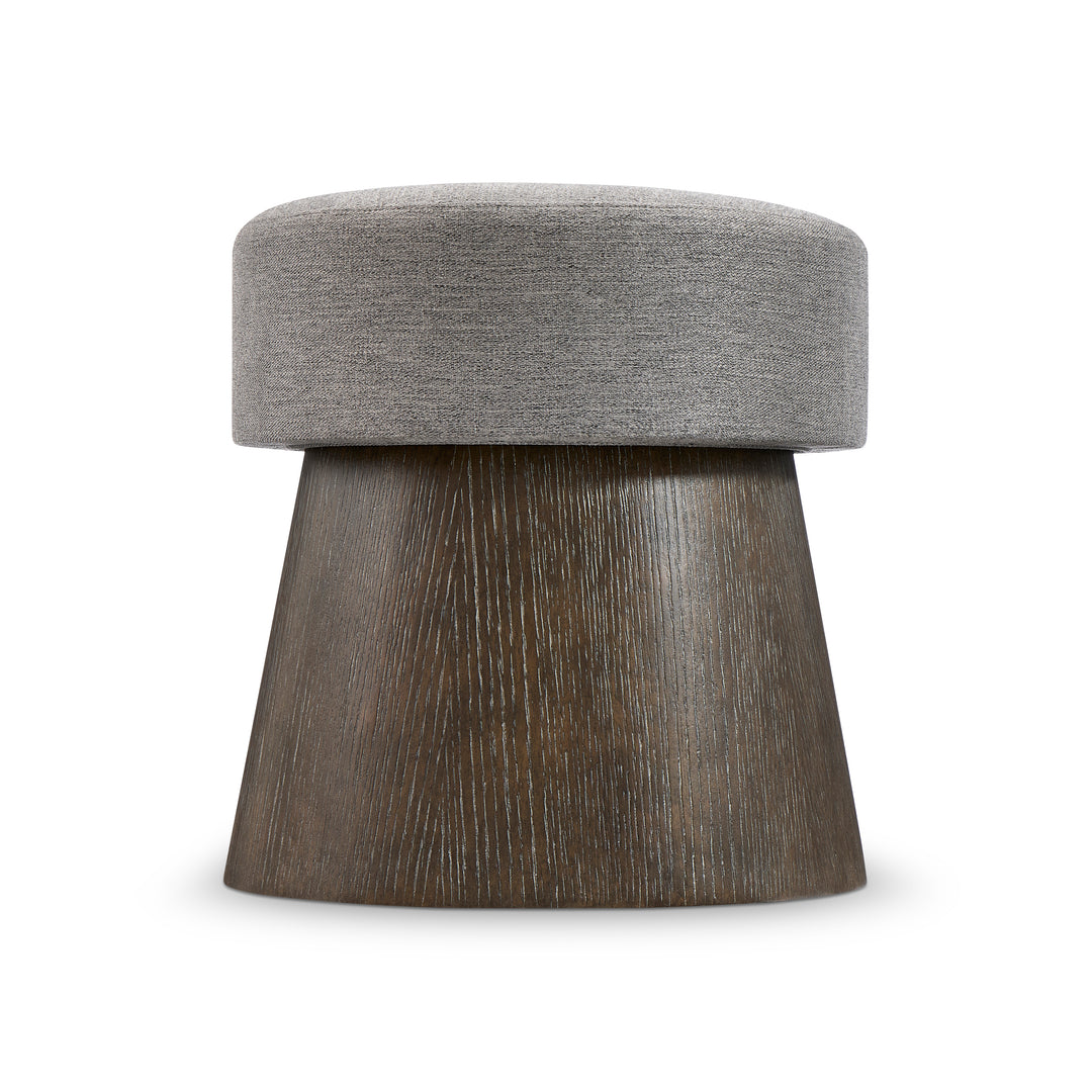 Linea Cerused Charcoal Round Bench