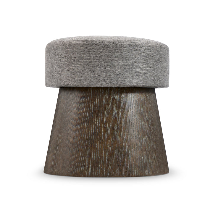 Linea Cerused Charcoal Round Bench