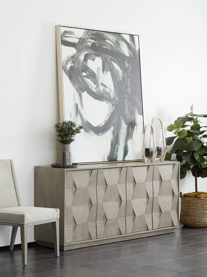 Linea Side Chair in Cerused Greige Finish
