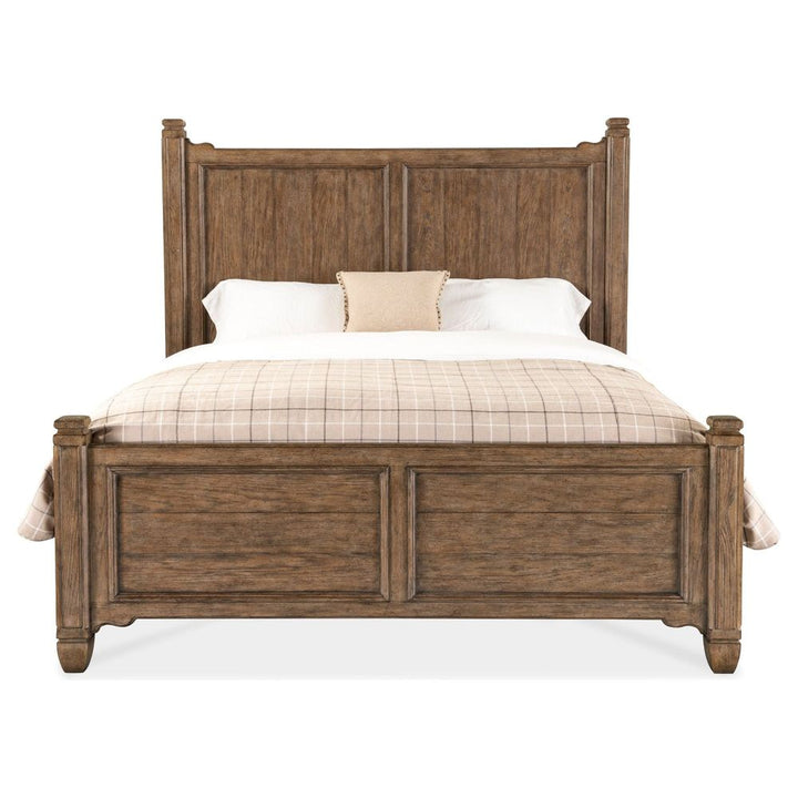 Beds Heritage California King Panel Bed - Medium Wood
