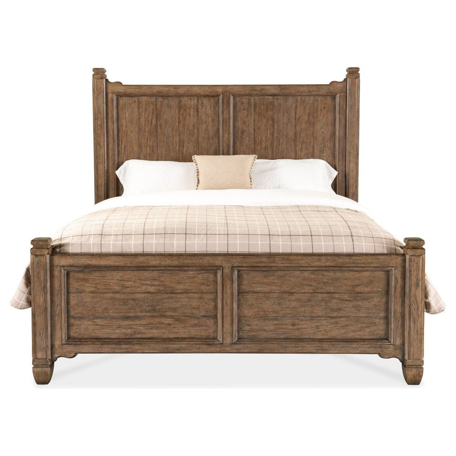 Beds Heritage California King Panel Bed - Medium Wood