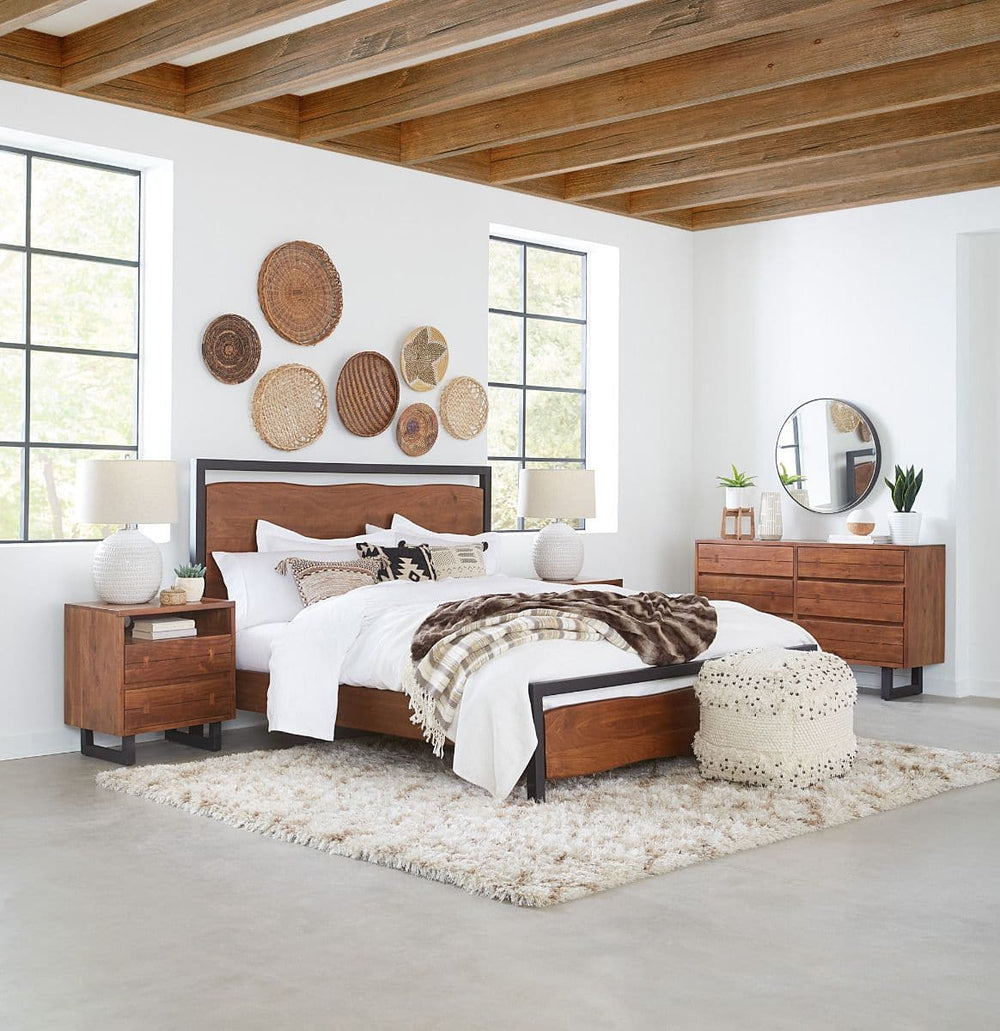 Aspen Walnut Bed-Home Trends & Designs-HOMETD-FAS-PBKWN-BedsKing Bed-2-France and Son