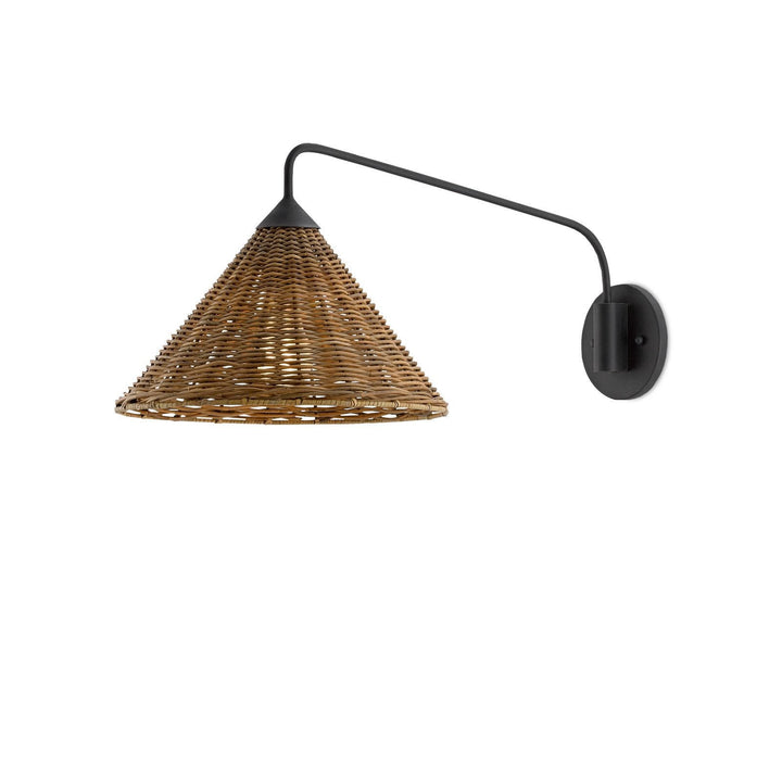 Basket Black Swing-Arm Wall Sconce