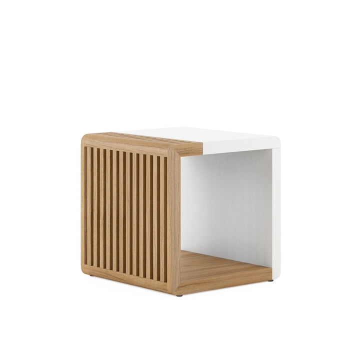 Portico End Table - Brown, White