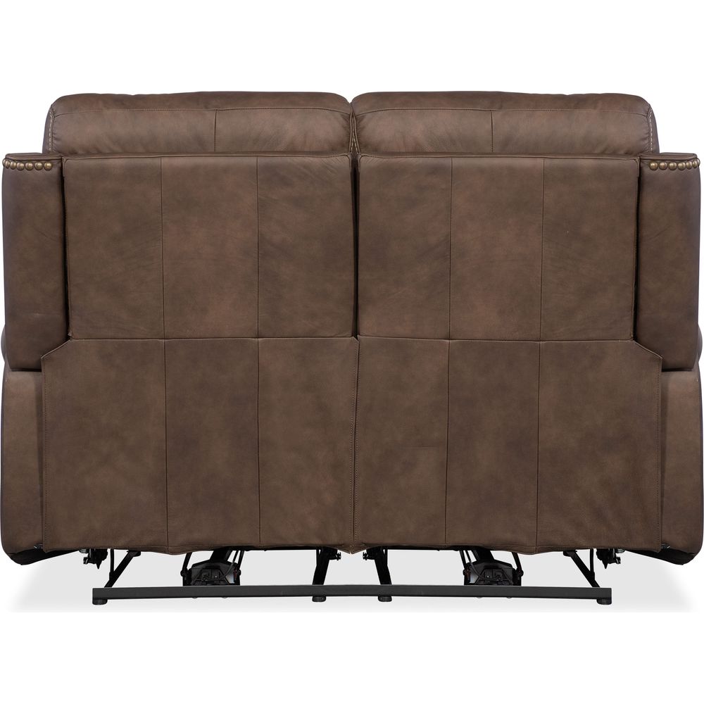 Duncan Power Loveseat with Power Headrest & Lumbar - Dark Brown