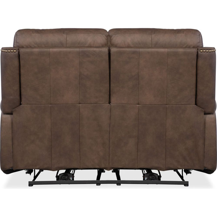 Duncan Power Loveseat with Power Headrest & Lumbar - Dark Brown