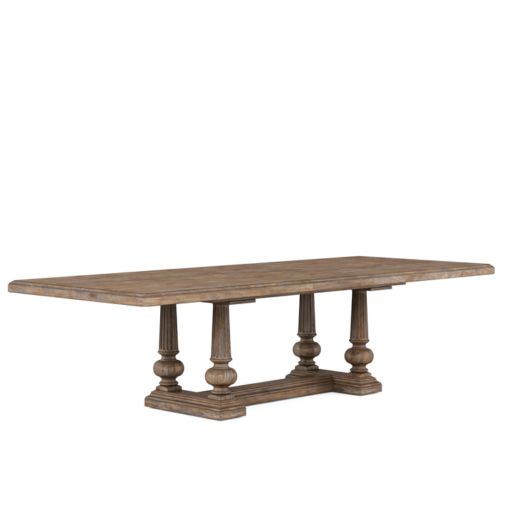 Architrave Trestle Dining Table - Brown