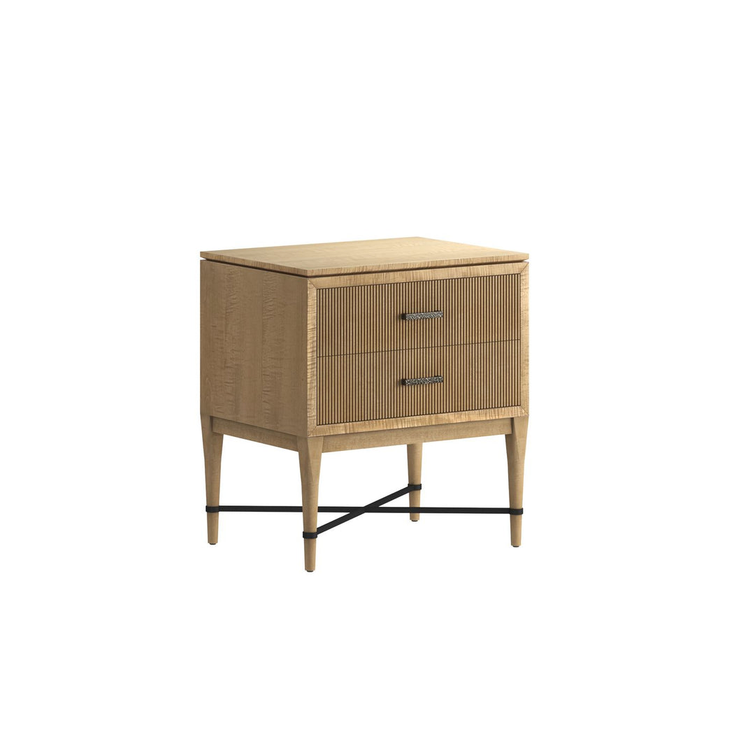 Loft Reeded Nightstand — Natural Maple